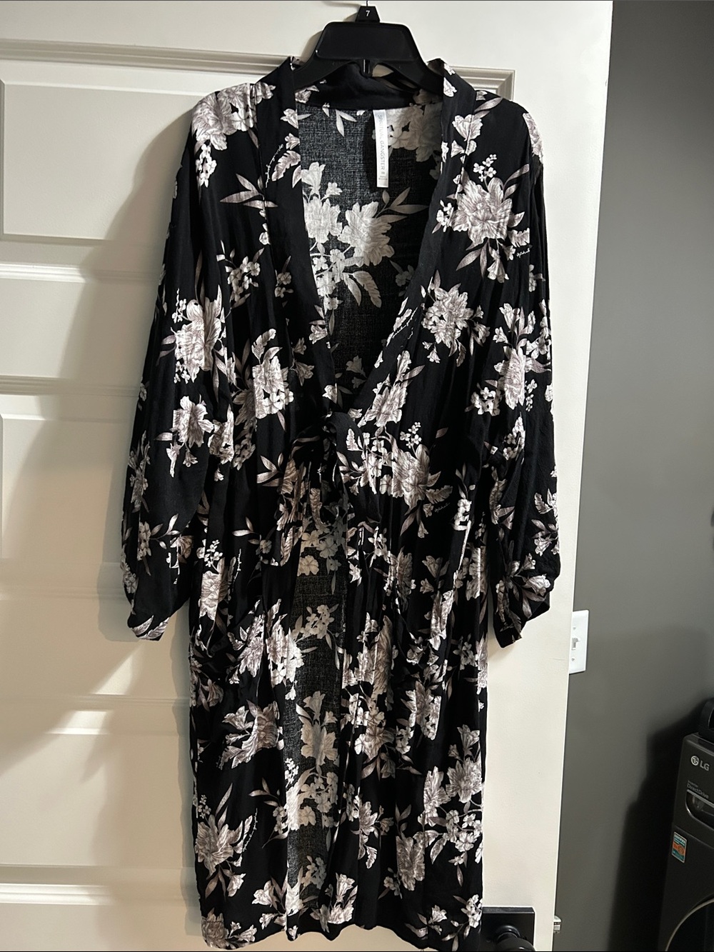 Black Floral Coverup